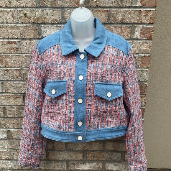 House of Harlow 1963 Jean Tweed Jacket  Sz 8 - Picture 1 of 5